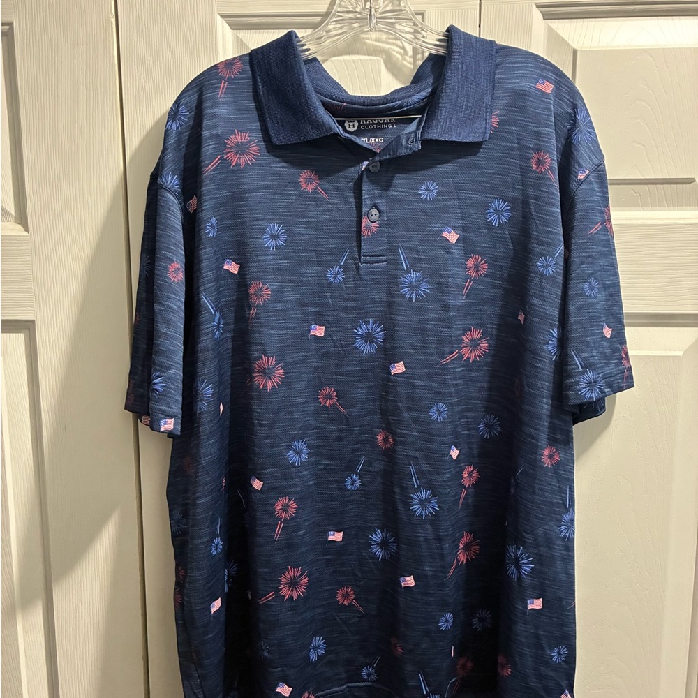 Haggar Men's Navy USA Polo Shirt